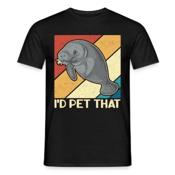 Manatee Manatee Manatee Manatee Gift - Men's T-Shirt - black - Front - AI Model Male 178 light (178cm)