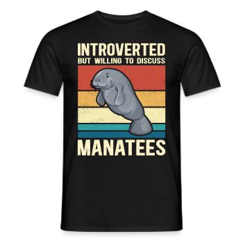 Manatee Manatee Manatee Manatee Manatee Gift - Men's T-Shirt - black - Front - AI Model Male 178 light (178cm)