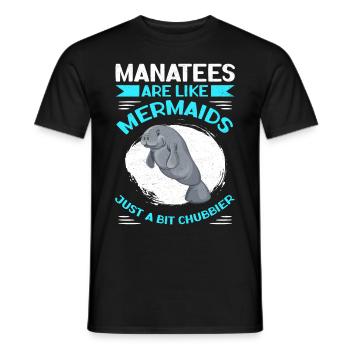 Manatee Manatee Manatee Manatees Gift - Men's T-Shirt - black - Front - AI Model Male 178 light (178cm)