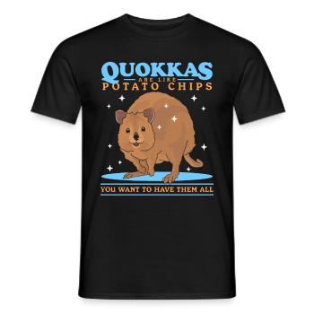 Quokka Kurzschwanzkänguru Quokkas Geschenk - Männer T-Shirt - Schwarz - Vorne - AI Model Male 178 light (178cm)