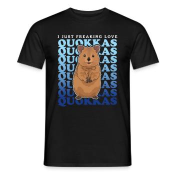 Quokkas Kurzschwanzkängurus Quokka Geschenk - Männer T-Shirt - Schwarz - Vorne - AI Model Male 178 light (178cm)
