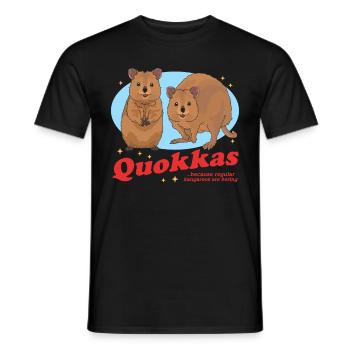 Quokkas Shorttail Kangaroo Cute Quokka Gift - Men's T-Shirt - black - Front - AI Model Male 178 light (178cm)