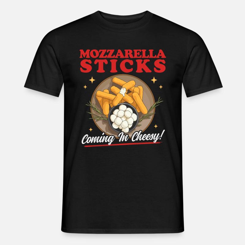 Mozzarella Sticks Mozzarella-Sticks Geschenk - Männer T-Shirt - Schwarz