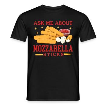 Mozzarella Sticks Käseliebhaber Geschenk - Männer T-Shirt - Schwarz - Vorne - AI Model Male 178 light (178cm)