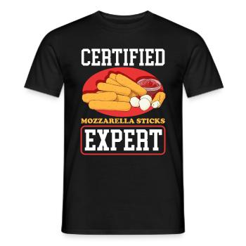 Mozzarella Sticks Cheese Lover Cheese Gift - Men's T-Shirt - black - Front - AI Model Male 178 light (178cm)