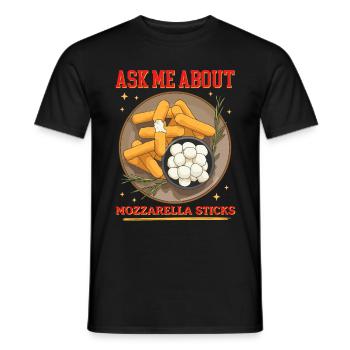 Mozzarella Sticks Cheese Cheese Lover Gift - Men's T-Shirt - black - Front - AI Model Male 178 light (178cm)