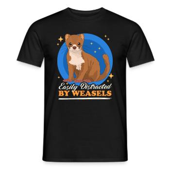 Belette naine belette Hermännchen cadeau - T-shirt homme - noir - Devant - AI Model Male 178 light (178cm)