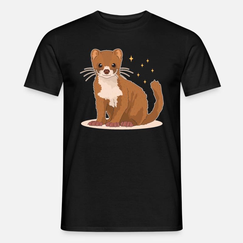 Wiesel Mauswiesel Kleinwiesel Geschenk - Männer T-Shirt - Schwarz