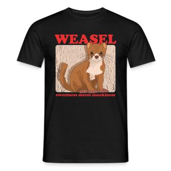 Weasel Mouse Weasel Cute Dwarf Weasel Gift - Men's T-Shirt - black - Front - AI Model Male 178 light (178cm)
