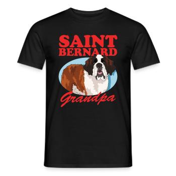Bernhardiner Opa St. Bernhardshund Geschenk - Männer T-Shirt - Schwarz - Vorne - AI Model Male 178 light (178cm)