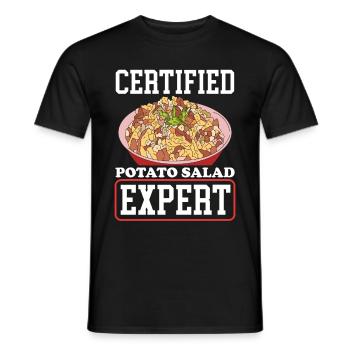 Salade de pommes de terre Expert salade de pommes de terre cadeau - T-shirt homme - noir - Devant - AI Model Male 178 light (178cm)