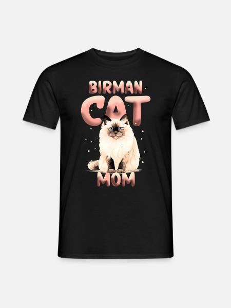 Birma Katzen Mom Birmakatze Birmchen Geschenk - Männer T-Shirt - Schwarz