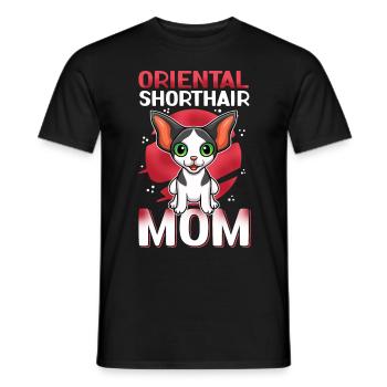 Oriental Shorthair Mom OKH Cat Gift - Men's T-Shirt - black - Front - AI Model Male 178 light (178cm)