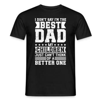 Bester Papa Geschenk Vatertag Geburtstag - Männer T-Shirt - Schwarz - Vorne - AI Model Male 178 light (178cm)