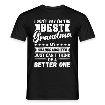 Beste Oma Geschenke Muttertag Geburtstag - Männer T-Shirt - Schwarz - Vorne - AI Model Male 178 light (178cm)