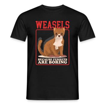 Weasel Mouse Weasel Hermännchen Gift - Men's T-Shirt - black - Front - AI Model Male 178 light (178cm)