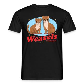 Belette Hermännchen souris belette cadeau - T-shirt homme - noir - Devant - AI Model Male 178 light (178cm)