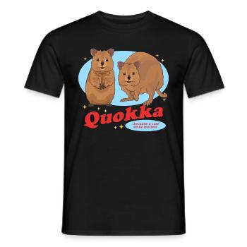 Quokka kangourous kangourou à queue courte cadeau - T-shirt homme - noir - Devant - AI Model Male 178 light (178cm)