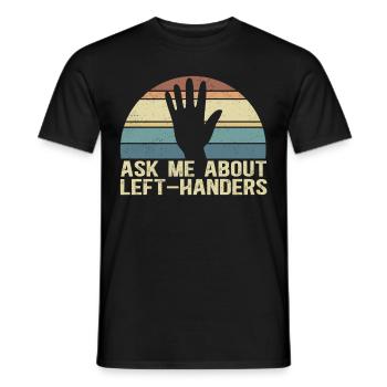 Linkshänder Linkshändig Linkshändige Geschenk - Männer T-Shirt - Schwarz - Vorne - AI Model Male 178 light (178cm)