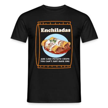Enchiladas Lover Enchilada Gift - Men's T-Shirt - black - Front - AI Model Male 178 light (178cm)