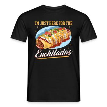 Eating Enchilada | Lover Enchiladas Gift - Men's T-Shirt - black - Front - AI Model Male 178 light (178cm)