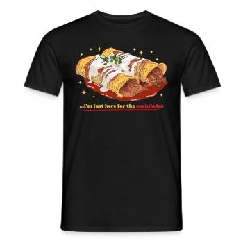 Eating Enchiladas | Lover Enchilada Gift - Men's T-Shirt - black - Front - AI Model Male 178 light (178cm)