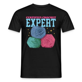 Crochet Expert au Crochet Crochet Crochet Cadeau - T-shirt homme - noir - Devant - AI Model Male 178 light (178cm)