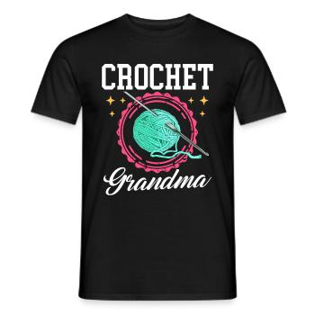 Crochet Mamie Crochet Crochet Cadeau - T-shirt homme - noir - Devant - AI Model Male 178 light (178cm)