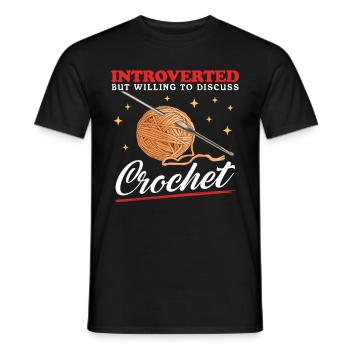 Crochet Crochet Crochet Crochet Gift - Men's T-Shirt - black - Front - AI Model Male 178 light (178cm)