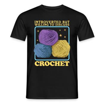 Crochet Crochet | Crochet Crochet Gift - Men's T-Shirt - black - Front - AI Model Male 178 light (178cm)