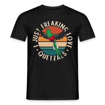 Quetzal Vogel | Guatemala Vögel Geschenk - Männer T-Shirt - Schwarz - Vorne - AI Model Male 178 light (178cm)