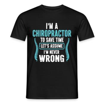 Chiropraktiker Chiropraktik - Männer T-Shirt - Schwarz - Vorne - AI Model Male 178 light (178cm)