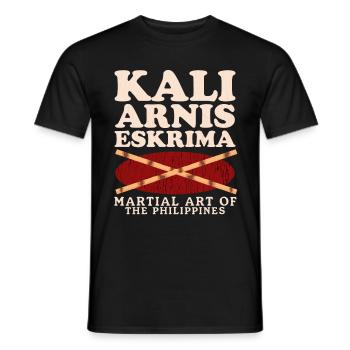 Arnis Eskrima Kali philippin Arts martiaux cadeau - T-shirt homme - noir - Devant - AI Model Male 178 light (178cm)