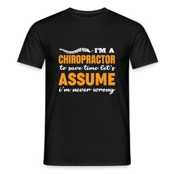 Chiropraktiker Chiropraktik - Männer T-Shirt - Schwarz - Vorne - AI Model Male 178 light (178cm)
