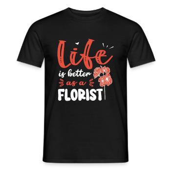 Floral Designer Floristry Floral Florist - Men's T-Shirt - black - Front - AI Model Male 178 light (178cm)