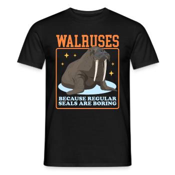 Walrus Walrus | Walrus Walrus Gift - Men's T-Shirt - black - Front - AI Model Male 178 light (178cm)