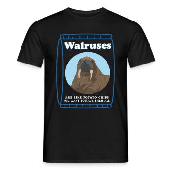 Walrus Walrus Seal Walrus Walrus Gift - Men's T-Shirt - black - Front - AI Model Male 178 light (178cm)