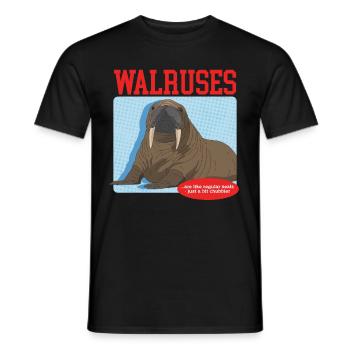 Walrus Seal | Walrus Walrus Walrus Gift - Men's T-Shirt - black - Front - AI Model Male 178 light (178cm)