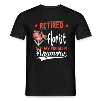 Designer floral Fleuriste Fleuriste Fleuriste - T-shirt homme - noir - Devant - AI Model Male 178 light (178cm)