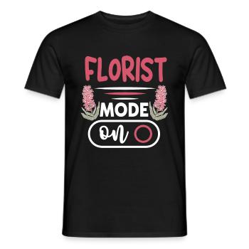 Designer floral Fleuriste Fleuriste Fleuriste - T-shirt homme - noir - Devant - AI Model Male 178 light (178cm)