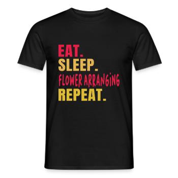 Designer floral Fleuriste Fleuriste Fleuriste - T-shirt homme - noir - Devant - AI Model Male 178 light (178cm)