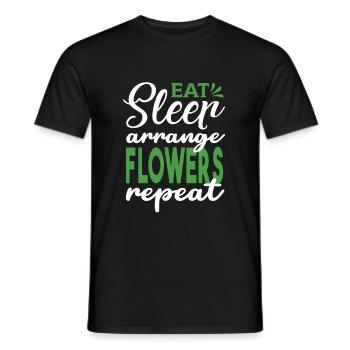 Designer floral Fleuriste Fleuriste Fleuriste - T-shirt homme - noir - Devant - AI Model Male 178 light (178cm)