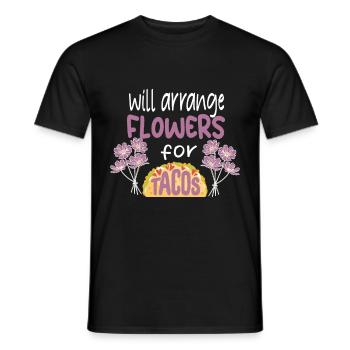 Designer floral Fleuriste Fleuriste Fleuriste - T-shirt homme - noir - Devant - AI Model Male 178 light (178cm)