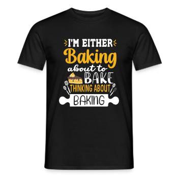 Cuisson Jeu de mots Cuire Cuisinier Chef Boulanger - T-shirt homme - noir - Devant - AI Model Male 178 light (178cm)
