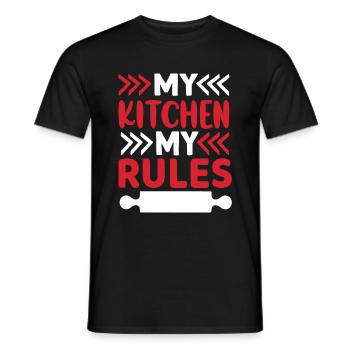 Cuisson Jeu de mots Cuire Cuisinier Chef Boulanger - T-shirt homme - noir - Devant - AI Model Male 178 light (178cm)