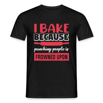 Cuisson Jeu de mots Cuire Cuisinier Chef Boulanger - T-shirt homme - noir - Devant - AI Model Male 178 light (178cm)