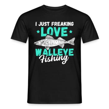 Zander Fishing Fishing Angler Gift - Men's T-Shirt - black - Front - AI Model Male 178 light (178cm)