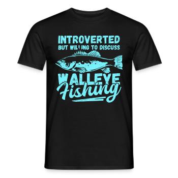 Zander Fishing Fishing Angler Gift - Men's T-Shirt - black - Front - AI Model Male 178 light (178cm)