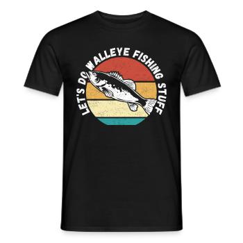 Zander Angler Fishing Fishing Gift - Men's T-Shirt - black - Front - AI Model Male 178 light (178cm)