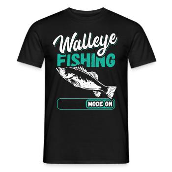 Zander Angler Fishing Fishing Gift - Men's T-Shirt - black - Front - AI Model Male 178 light (178cm)